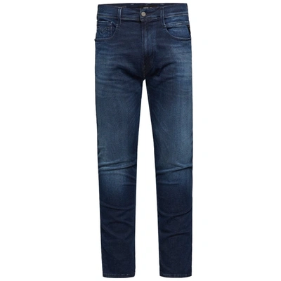Replay Thema Anbass Skinny Stretch-denim Jeans In Blue
