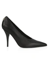 Burberry Women's Eva Woven Leather Pumps In Black