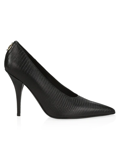 Burberry Women's Eva Woven Leather Pumps In Black