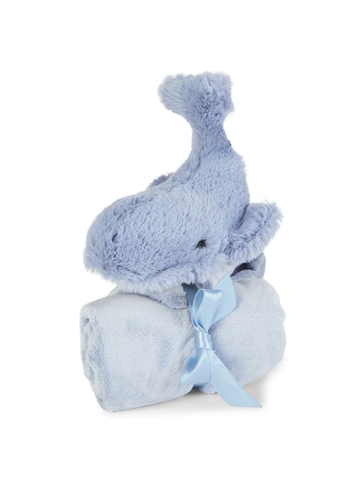 Jellycat Babies' Wilbur Whale Soother Plush In Light Blue