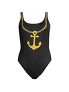 MOSCHINO ANCHOR ONE-PIECE SWIMSUIT,400011870870