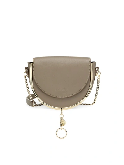 See By Chloé Women's Mara Leather Saddle Bag In Motty Grey