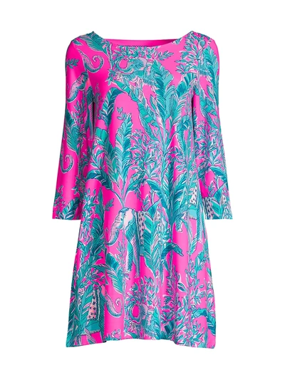 Lilly Pulitzer Ophelia Print Shift Dress In Mandevilla Pink Talk Story To Me