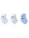 RALPH LAUREN BABY'S 3-PACK SAILBOAT BEAR CREW SOCKS,400013656678