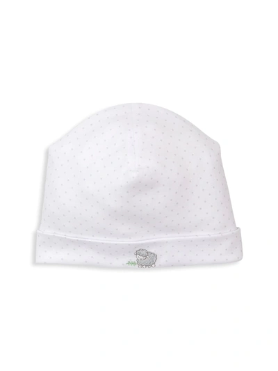 Kissy Kissy Baby's Sheep Scramble Cotton Hat In White Silver