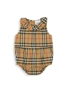 BURBERRY BABY'S NORAH CHECK BODYSUIT,400013756060