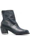 Guidi Chunky Leather Boots In Blue