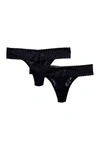 Felina Lace Thong In Blk-blk Se