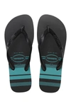 Havaianas Top Basic Flip Flop In Black/black/black