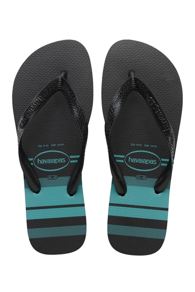 Havaianas Top Basic Flip Flop In Black/black/black