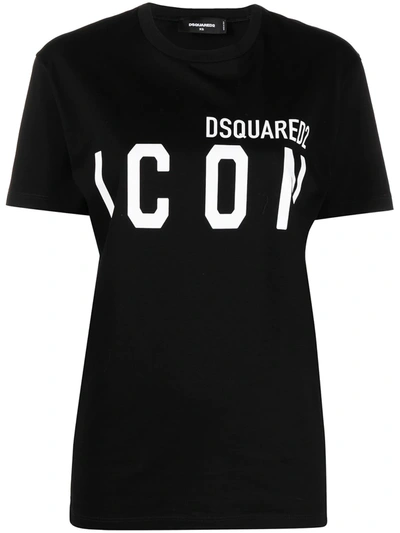 Dsquared2 Icon Logo-print T-shirt In Black