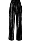 JOSEPH SEQUIN-EMBELLISHED FLARED TROUSERS