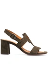 CHIE MIHARA HEELED OPEN-TOE LEATHER SANDALS