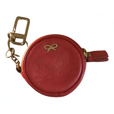 Pre-owned Anya Hindmarch Leather Wallet In Red