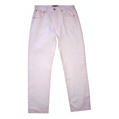 Pre-owned Etro Straight Pants In White