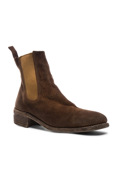 Guidi Stag Chelsea Boots In Brown