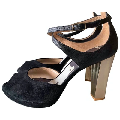 Pre-owned Maliparmi Leather Heels In Black