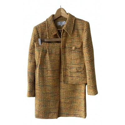 Pre-owned Valentino Wool Suit Jacket In Yellow