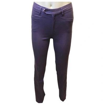 Pre-owned Joseph Slim Pants In Purple