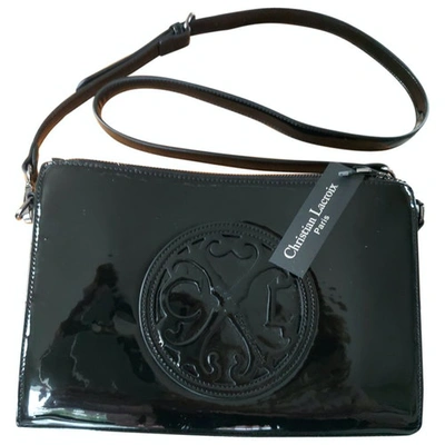 Pre-owned Christian Lacroix Patent Leather Handbag In Black