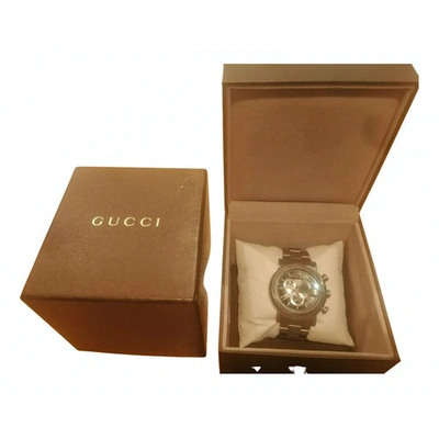 Pre-owned Gucci G-chrono Silver Watch