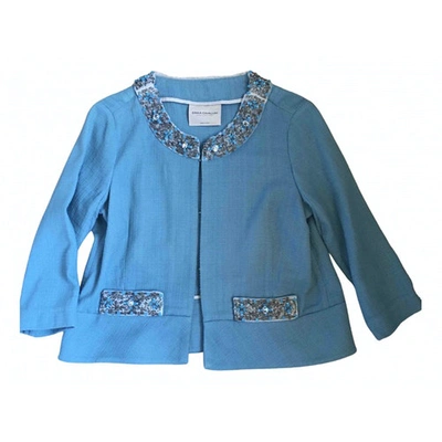 Pre-owned Erika Cavallini Short Vest In Turquoise