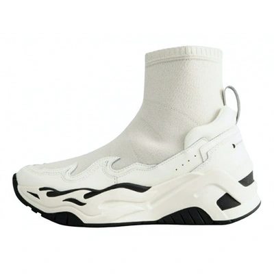 Pre-owned Just Cavalli High Trainers In White