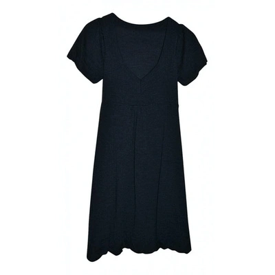 Pre-owned Mauro Grifoni Wool Mini Dress In Blue