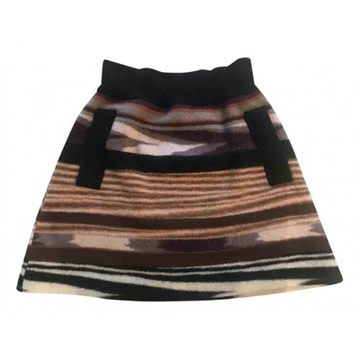 Pre-owned Missoni Wool Mini Skirt In Multicolour