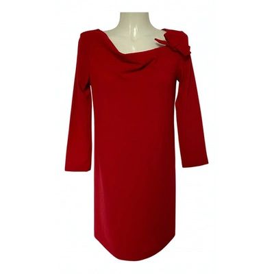 Pre-owned Paule Ka Wool Mid-length Dress In Red