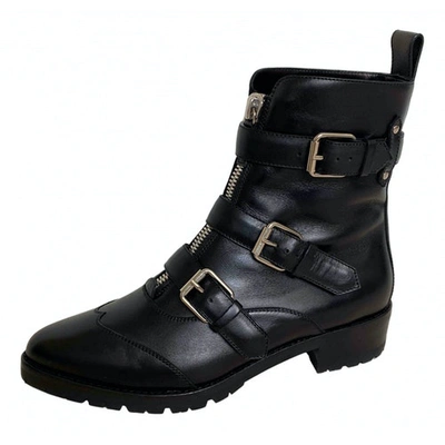 Pre-owned Tabitha Simmons Leather Ankle Boots In Black