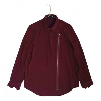 Pre-owned The Kooples Burgundy Polyester Top