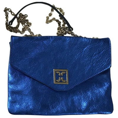 Pre-owned Coccinelle Leather Clutch Bag In Blue