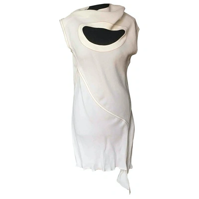 Pre-owned Celine Mid-length Dress In White