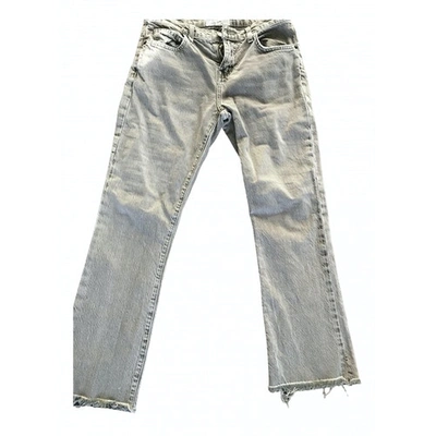 Pre-owned Current Elliott Grey Cotton - Elasthane Jeans
