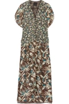 ANNA SUI Floral-print silk crepe de chine maxi dress