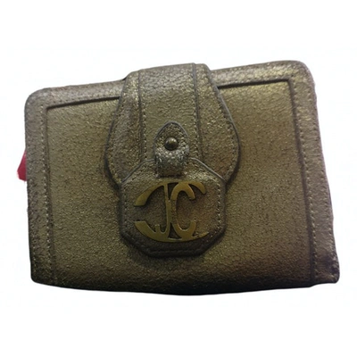 Pre-owned Just Cavalli Leather Wallet In Gold