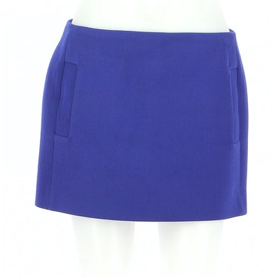 Pre-owned Maje Wool Skirt In Navy