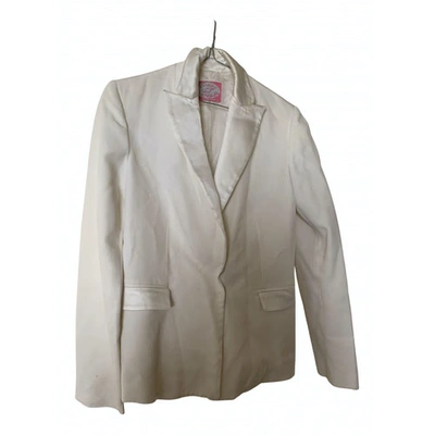 Pre-owned Blumarine White Viscose Jacket