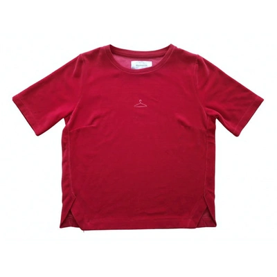 Pre-owned Holzweiler Velvet T-shirt In Red