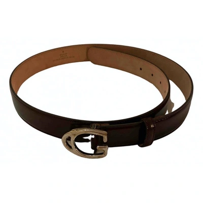 Pre-owned Gucci Brown Leather Belt