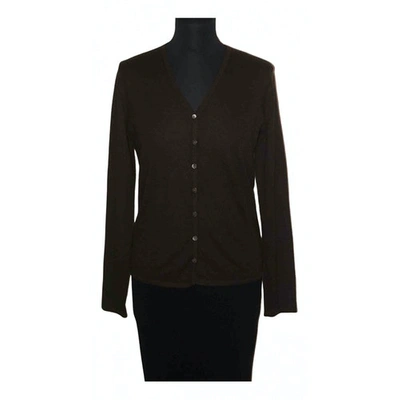 Pre-owned Allude Cashmere Cardigan In Brown