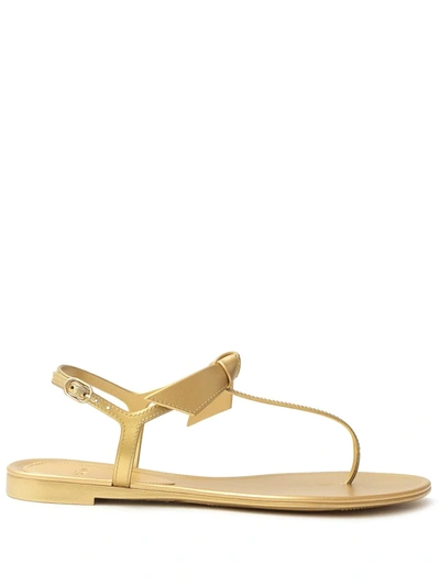 Alexandre Birman Women's Clarity Jelly Open Toe Flat Sandals In Gold