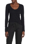 James Perse Round Neck Longsleeved T-shirt In Trbl