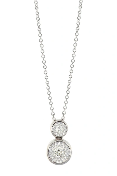 Bony Levy 18k White Gold Double Diamond Drop Pendant Necklace In 18kw