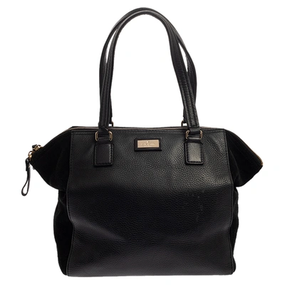 Pre-owned Kate Spade Black Leather And Suede Magnolia Park Ollie Tote