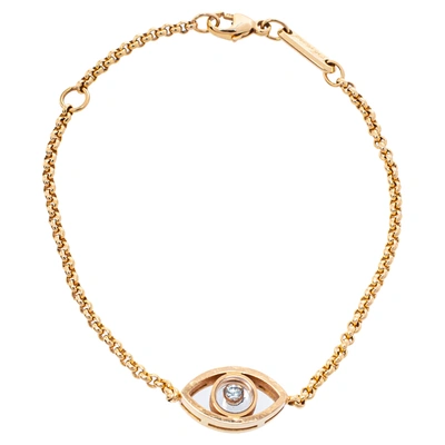 Pre-owned Chopard Happy Diamond Evils Eye 18k Rose Gold Bracelet