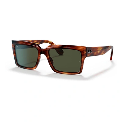 Ray Ban Inverness Sunglasses Tortoise Frame Green Lenses 54-18 In Striped Havana