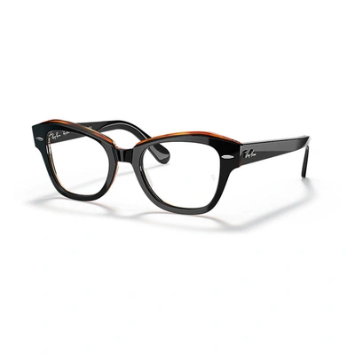 Ray Ban State Street Optics Eyeglasses Black Frame Clear Lenses 46-20