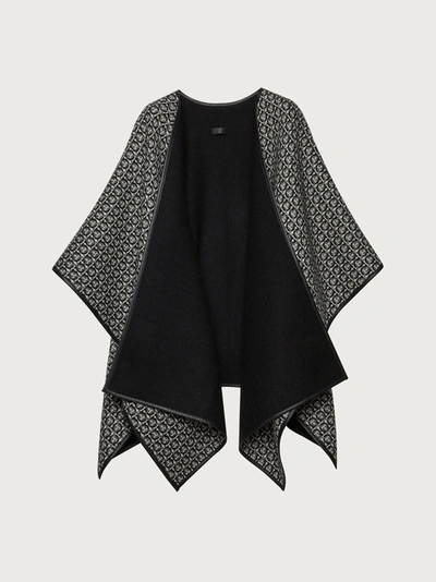 Ferragamo Gancini Cape In Black